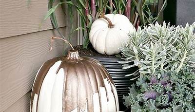Fall Porch Decor White Pumpkins