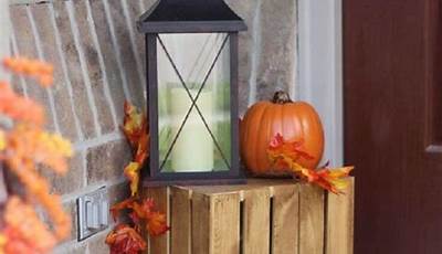 Fall Porch Decor With Apple Crates