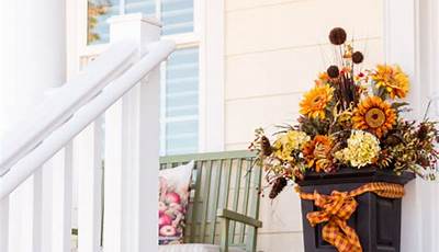 Fall Porch Decor With Lights