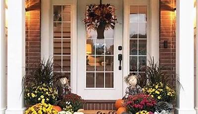 Fall Porch Decor With Mums