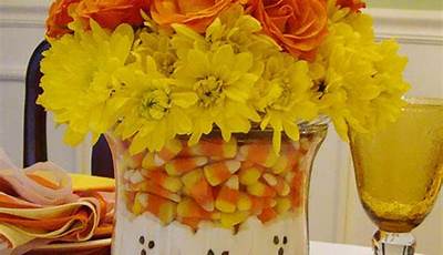 Fall Table Centerpieces Candy Corn