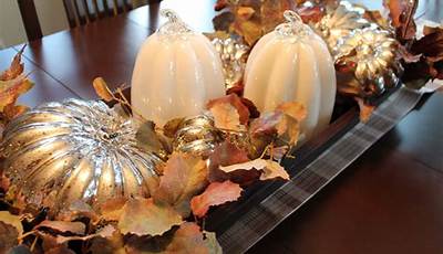 Fall Table Centerpieces Glass Pumpkins