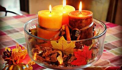 Fall Table Centerpieces With Candles