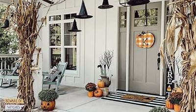 Fall To Halloween Porch Decor