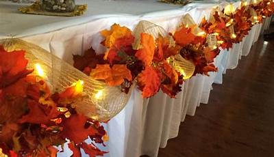 Fall Wedding Head Table Centerpieces