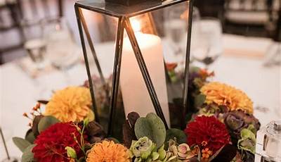 Fall Wedding Table Centerpieces With Candles