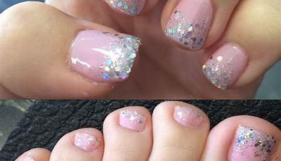 Fall Wedding Toe Nails For Bride