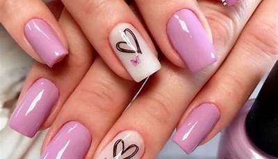 February Nails Ideas Valentines Day Hot Pink
