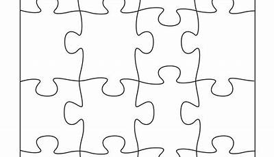 Fit Together Full Page Printable Puzzle Piece Template