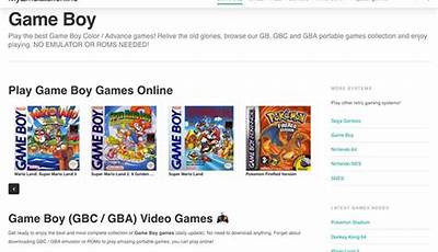 Free Gameboy Games Unblocked