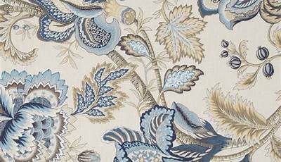 French Country Fabric Blue