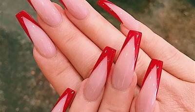 French Tips In Red