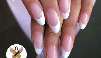 French Tips Nails Almond Shape