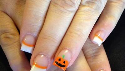 French Tips Nails Halloween