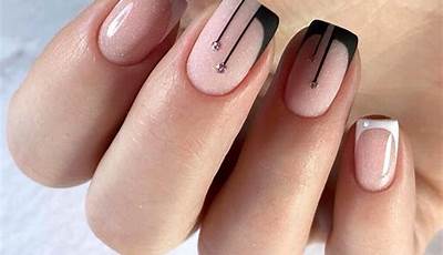 French Tips Nails Ideas Short