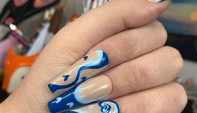 French Tips With Swirls Nails