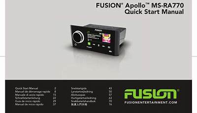 Fusion Ms Ra770 Manual