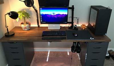 Gaming Room Desk Setup