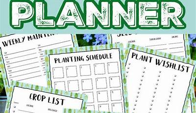 Garden Planner Sheets
