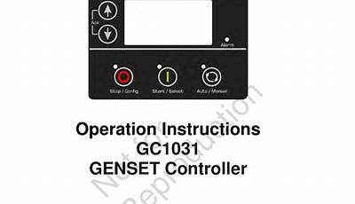 Gc1031 Genset Controller Manual
