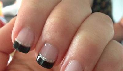 Gel Nails Ideas French Tips Black