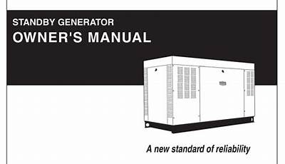 Generac 20 Kw Generator Manual