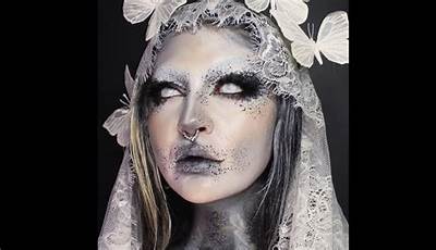 Haunting Beauty: Ghost Bride Makeup Tutorial For An Ethereal French Braid Look