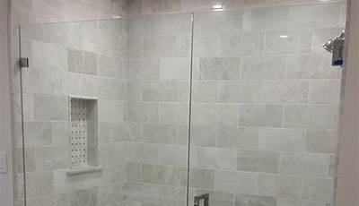 Glass Shower With Bench