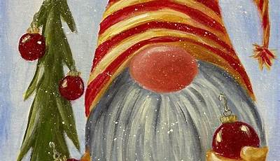 Gnome Christmas Paintings On Canvas