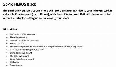 Gopro Hero5 Black Manual