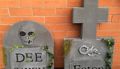 Gravestone Diy Halloween Decorations