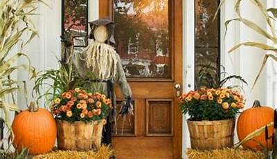 Green Fall Porch Decor