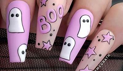 Halloween Nails 2023 Pink
