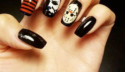 Halloween Nails Jason