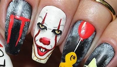 Halloween Nails Pennywise