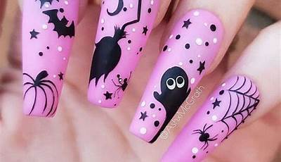 Halloween Nails Pink