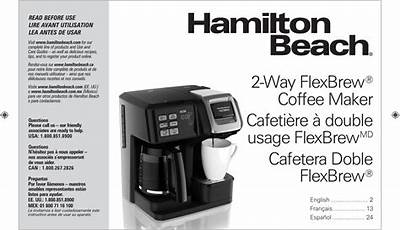 Hamilton Beach Flexbrew 49976 Manual