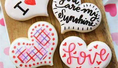 Hand Painted Valentine Cookies