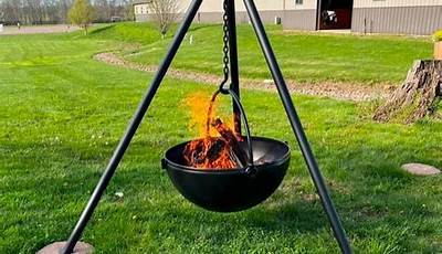 Hanging Fire Pit Cauldron