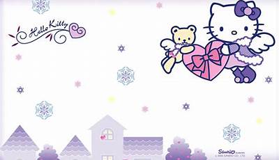 Hello Kitty Christmas Wallpaper Purple