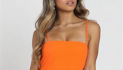 Hoco Dresses Orange
