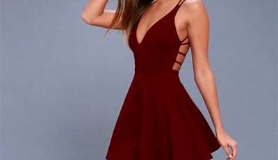 Hoco Dresses Short Dark Red