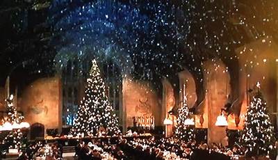 Hogwarts Christmas Phone Wallpaper