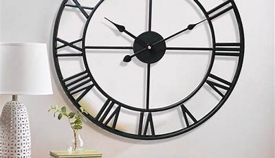 Home Decor Large Metal Wall Clock
