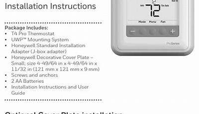 Honeywell Th4210U2002 User Manual