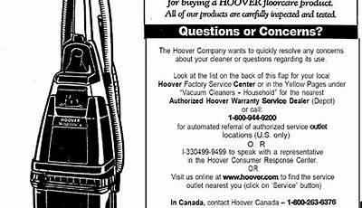 Hoover Steamvac Repair Manual