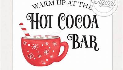 Hot Cocoa Sign Printable