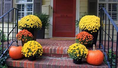 How To Decorate Front Porch With Mums