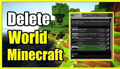 How To Delete Worlds On Minecraft