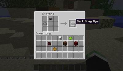 How To Make Dark Grey Dye In Minecraft